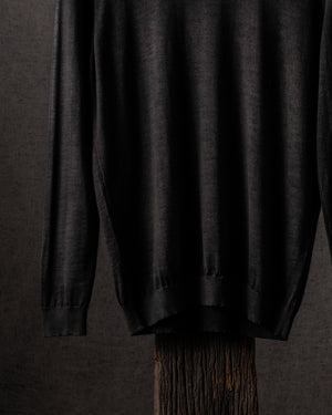 Man Hand Painted Cashmere Silk Pullover N/Mushroom