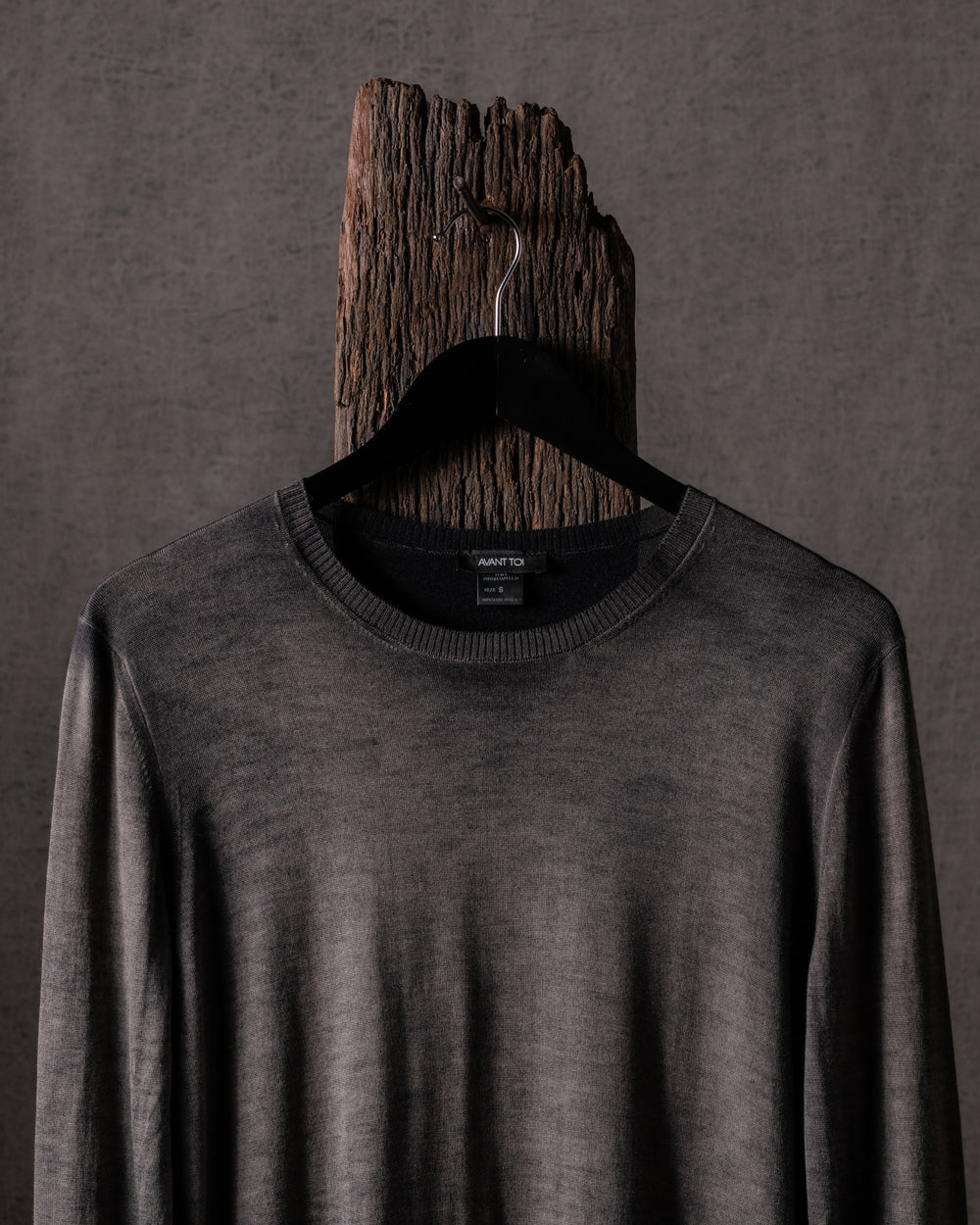 Man Hand Painted Cashmere Silk Pullover N/Taupe