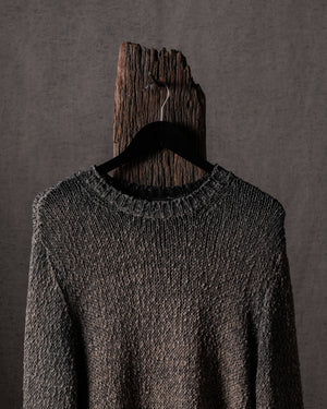 Man Hand Painted Raw Linen Cotton Pullover N/Taupe