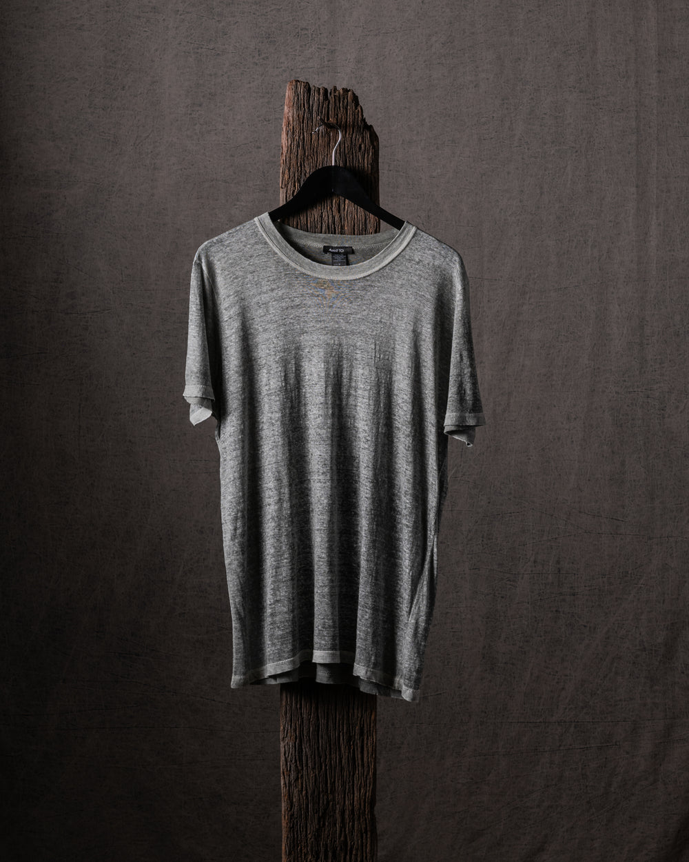 Man Hand Painted Linen Jersey T Shirt Mushroom