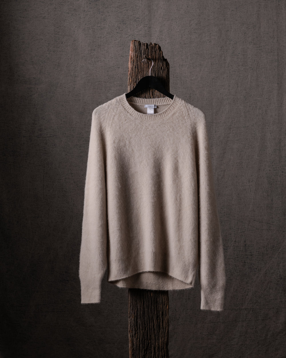 Man Carded Cashmere Pullover w/ Raglan Sleeves Saraceno