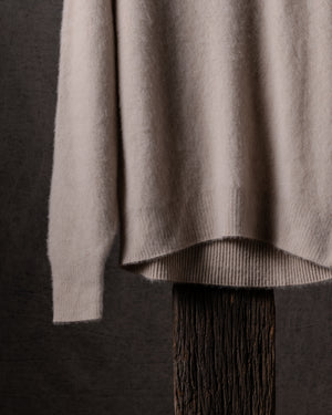 Man Carded Cashmere Pullover w/ Raglan Sleeves Saraceno