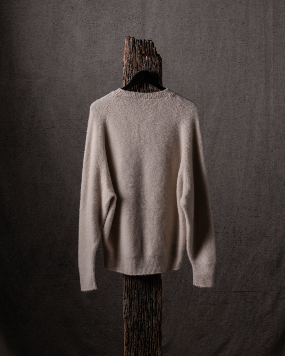 Man Carded Cashmere Pullover w/ Raglan Sleeves Saraceno