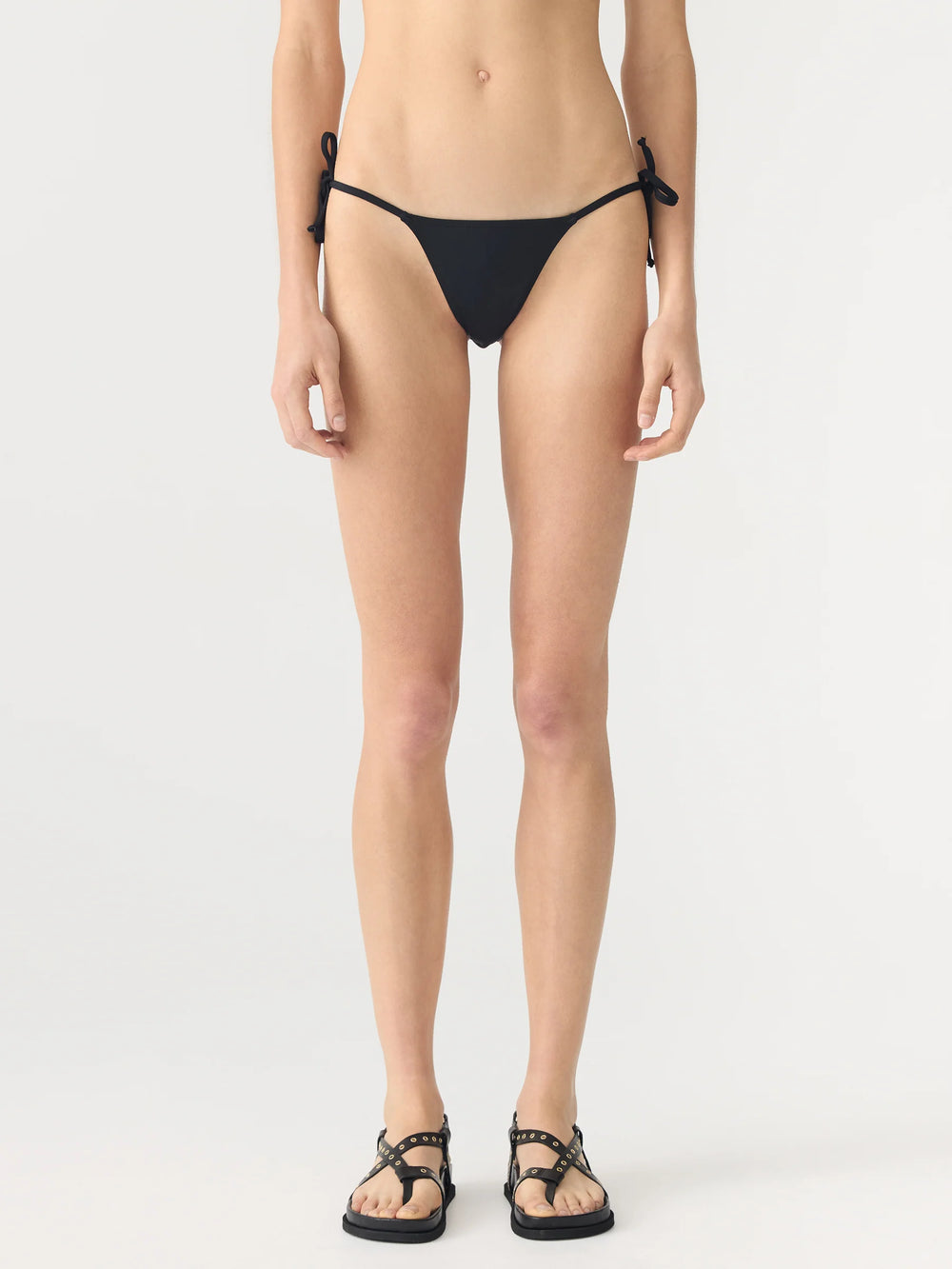Side Tie Bikini Bottom Black
