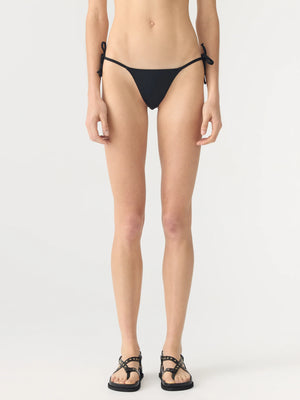 Side Tie Bikini Bottom Black