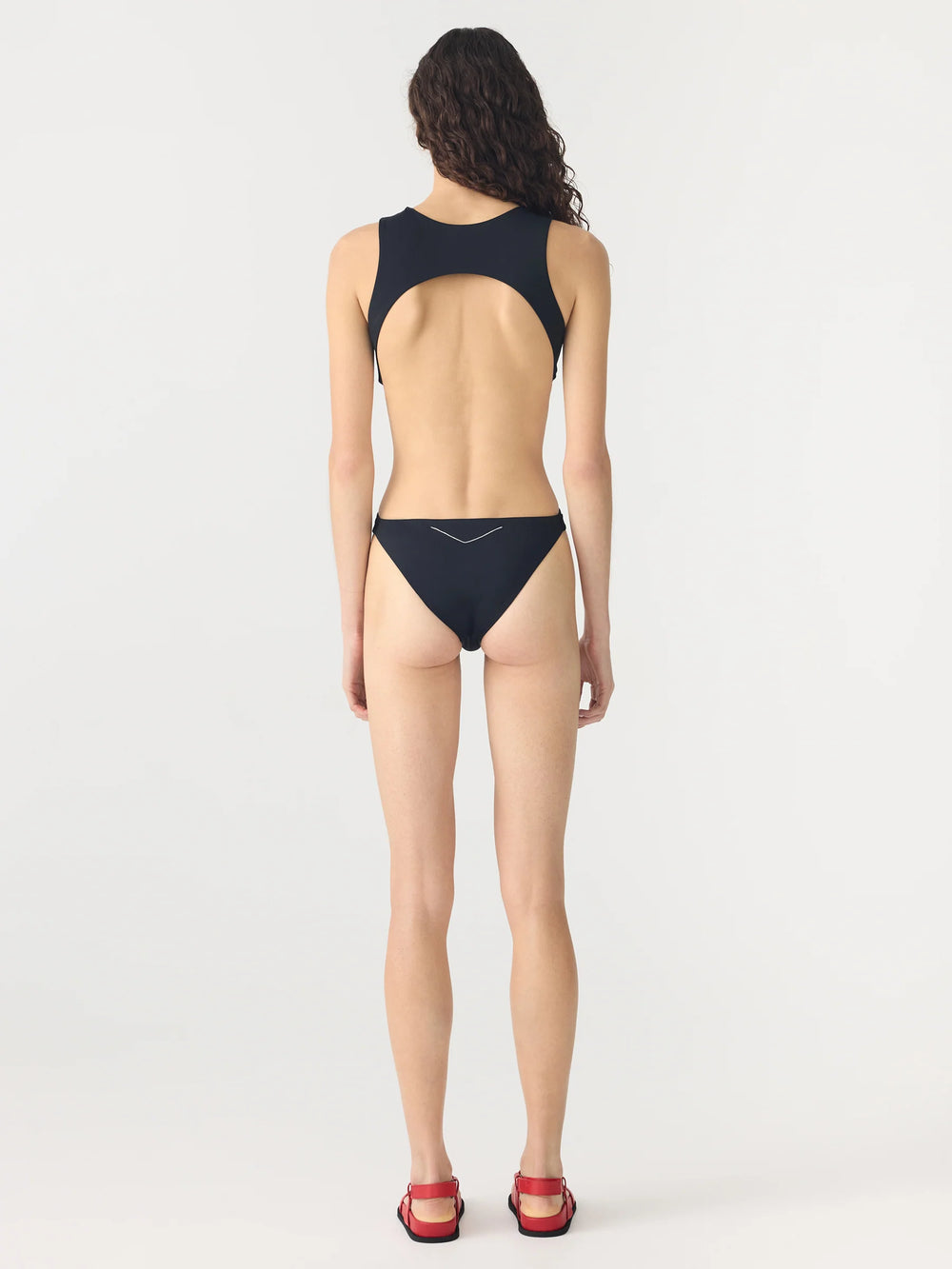 Black Cut Out Detail One Piece