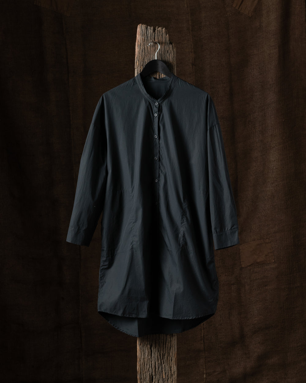 Shirt Dress Cotton Black