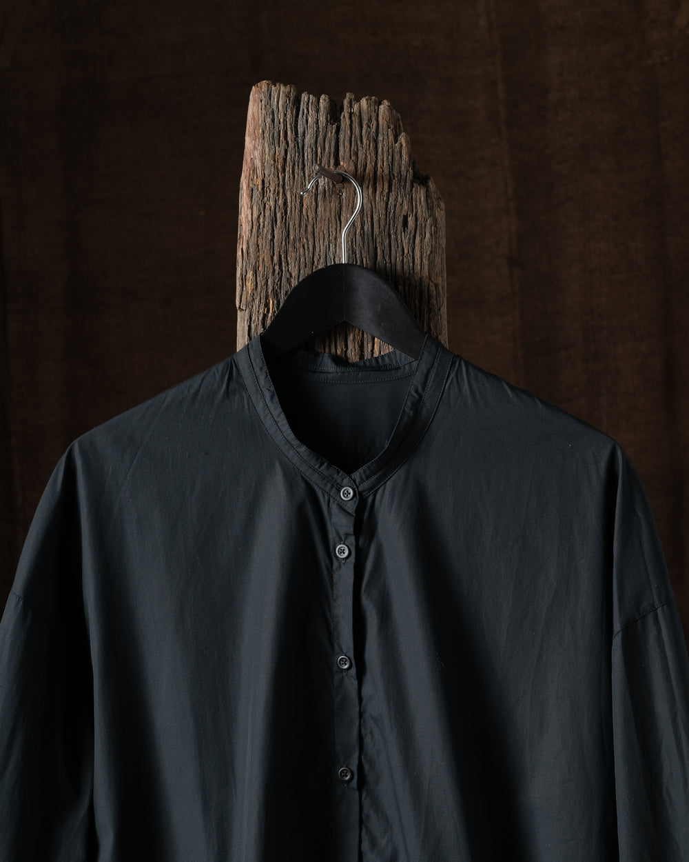 Shirt Dress Cotton Black
