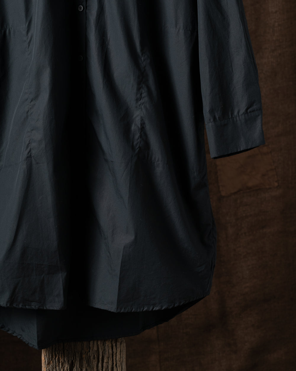 Shirt Dress Cotton Black