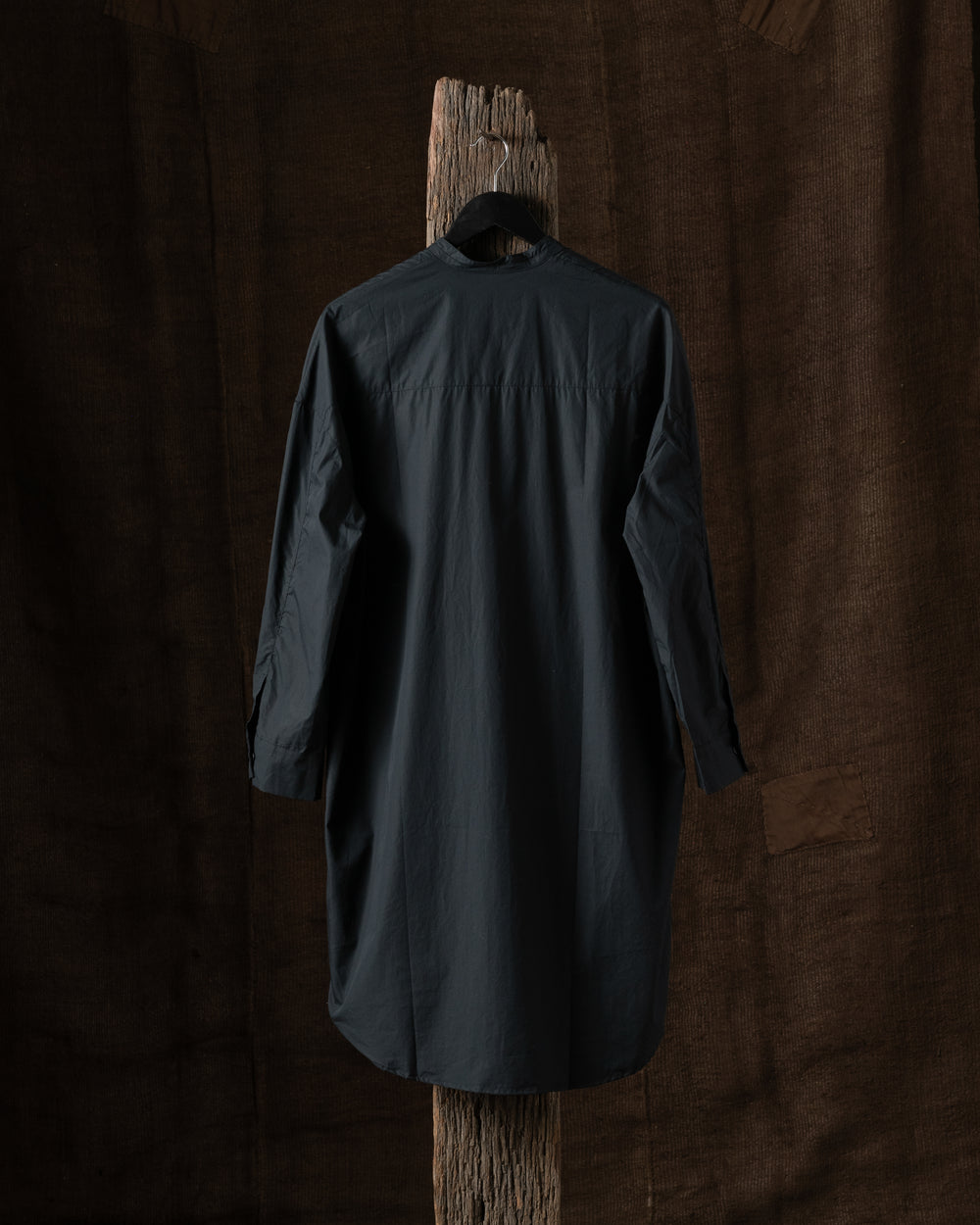 Shirt Dress Cotton Black