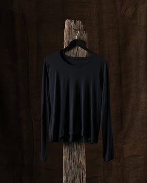Fine Cotton LS Tee Shirt Black
