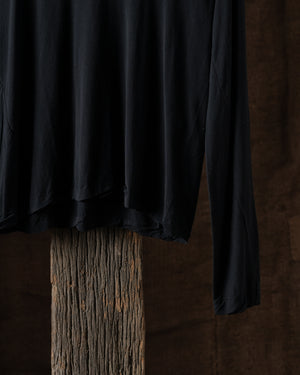Fine Cotton LS Tee Shirt Black