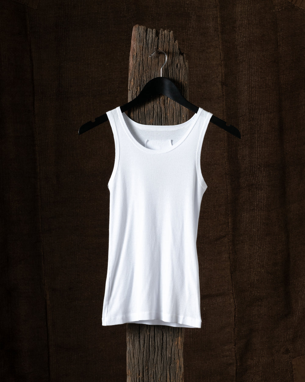 Singlet Washed Cotton White