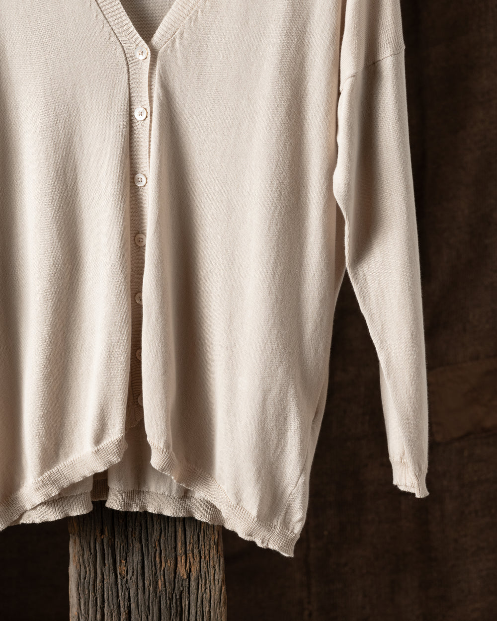 Cardigan Cotton Knit Latte