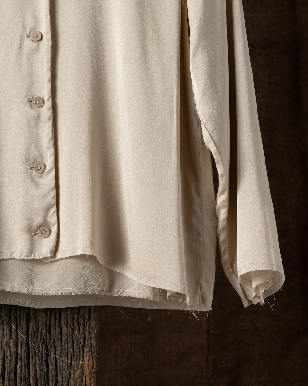 Blouse LS Silk Latte