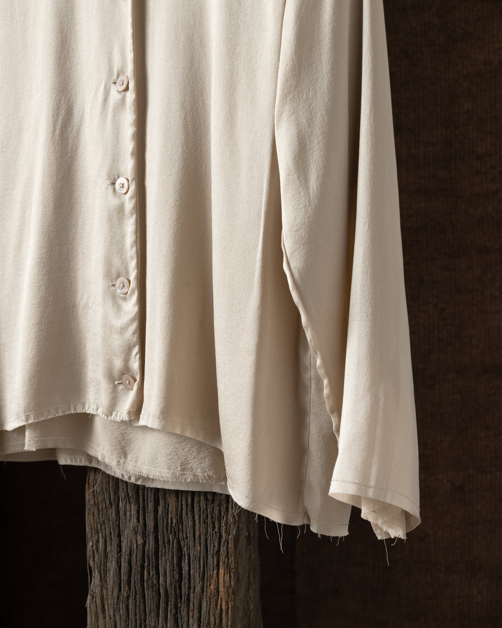 Blouse LS Silk Latte