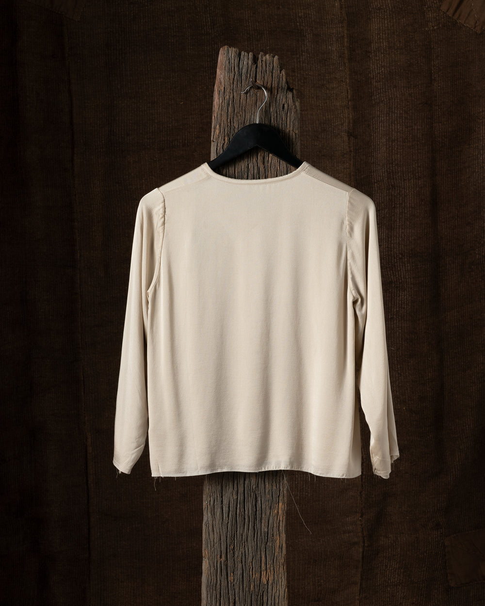 Blouse LS Silk Latte