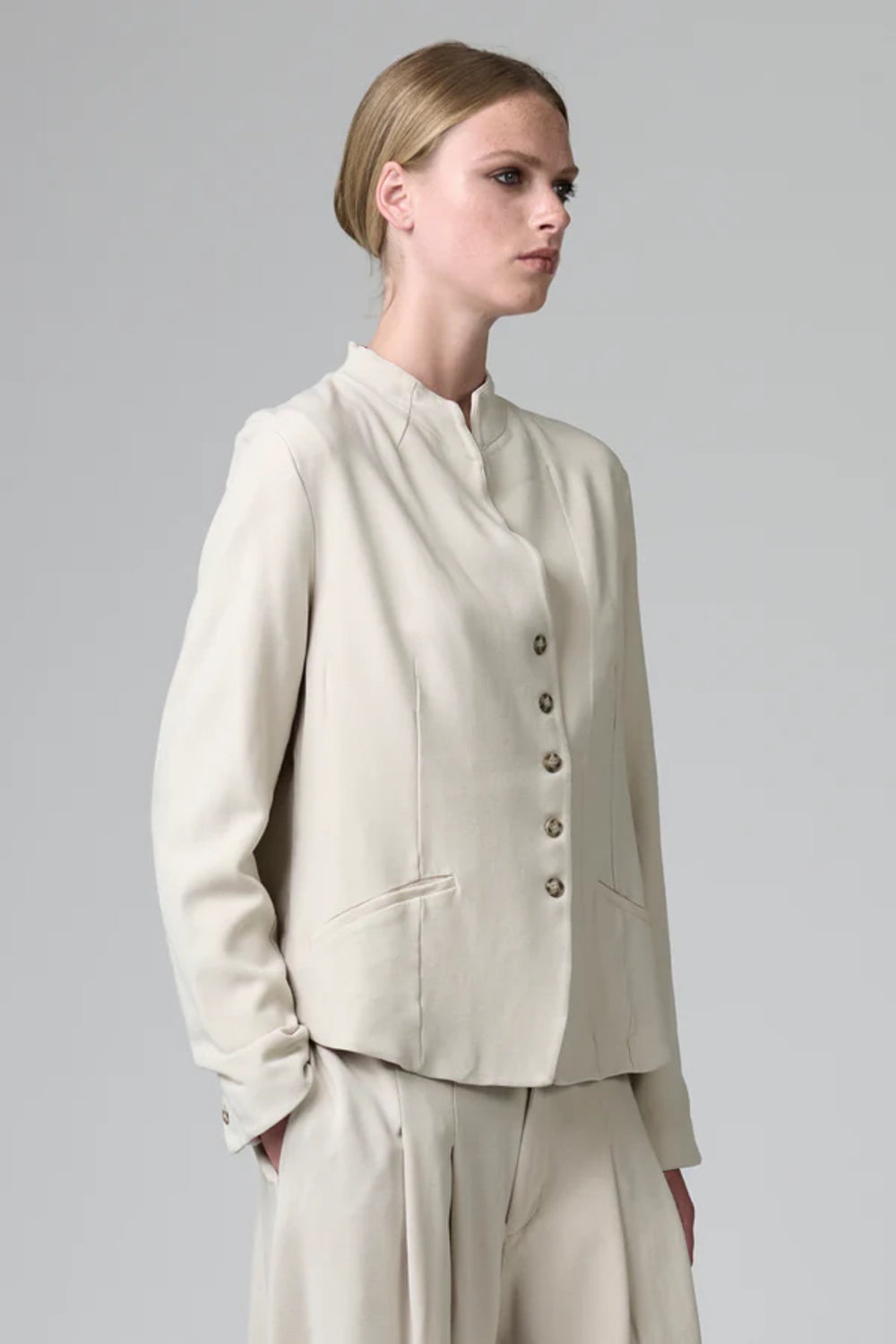 Wool Blend Jacket Chalk