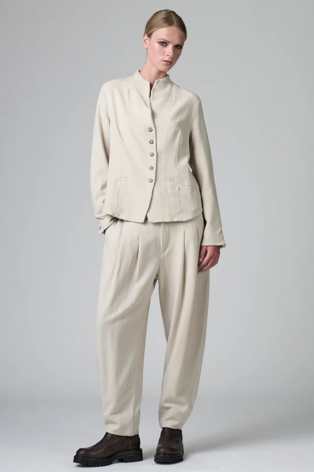 Wool Blend Jacket Chalk