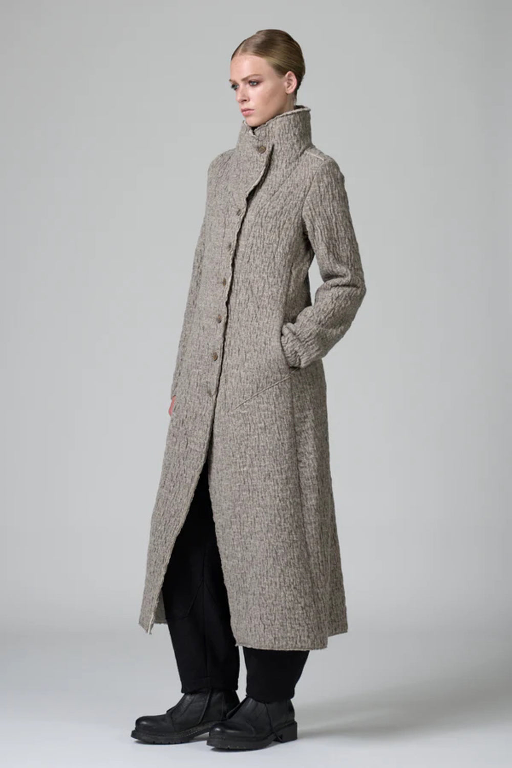 Virgin Wool Signature Coat Taupe