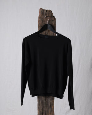Crew Knit LS Black