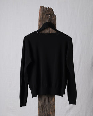 Crew Knit LS Black