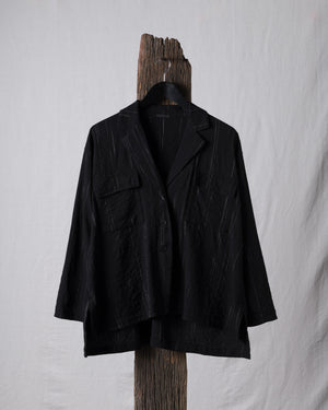 3 Button Jacket Pencil Stripe Black