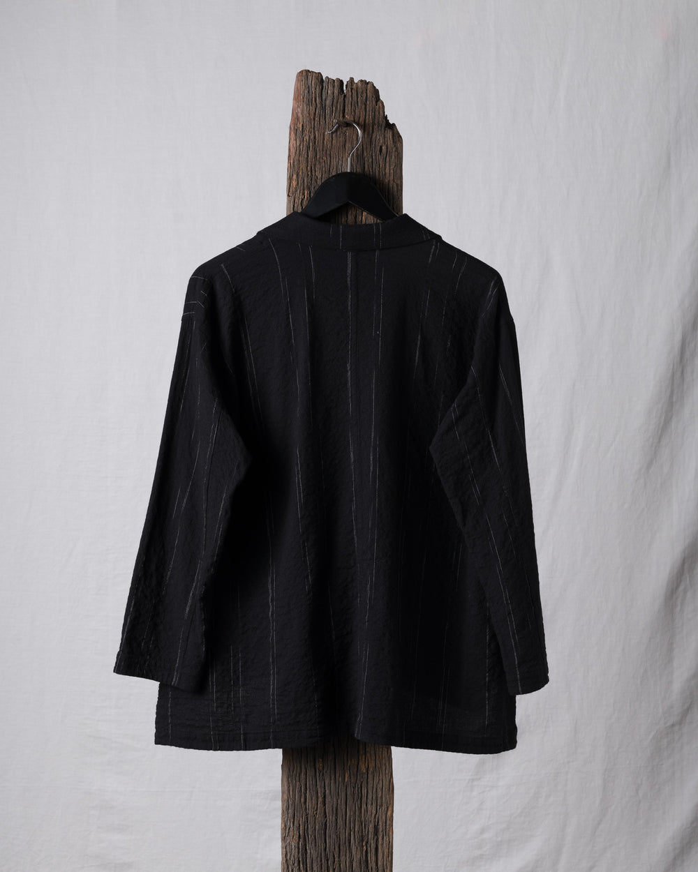 3 Button Jacket Pencil Stripe Black