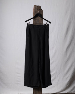 Slim Pants Linen Black