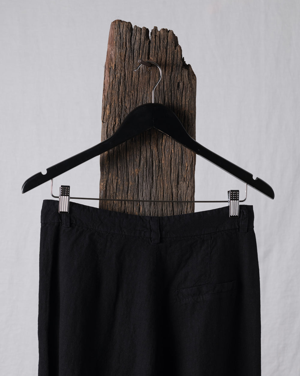 Slim Pants Linen Black