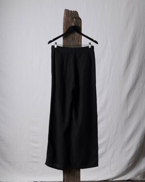 Slim Pants Linen Black