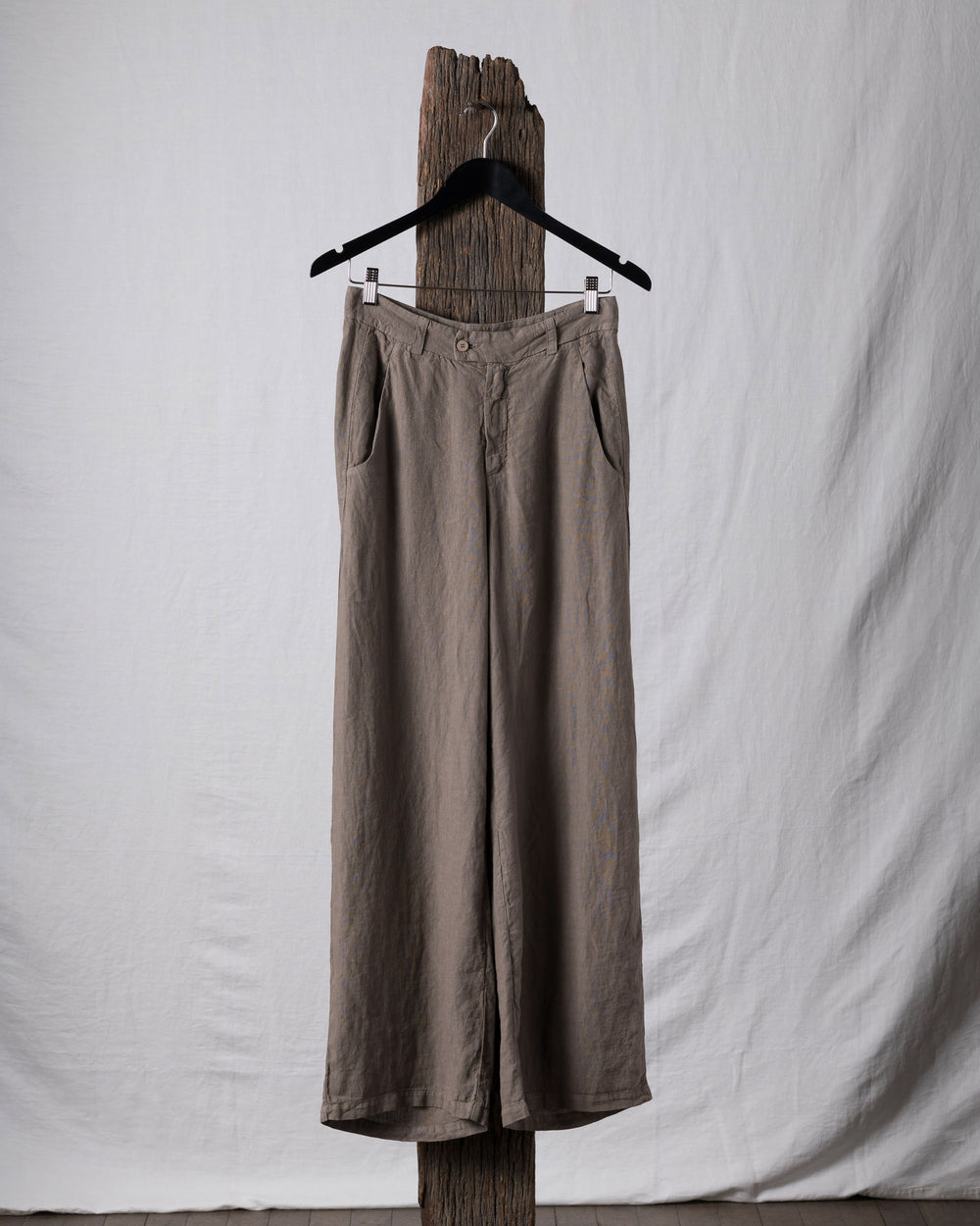 Slim Pants Linen Taupe