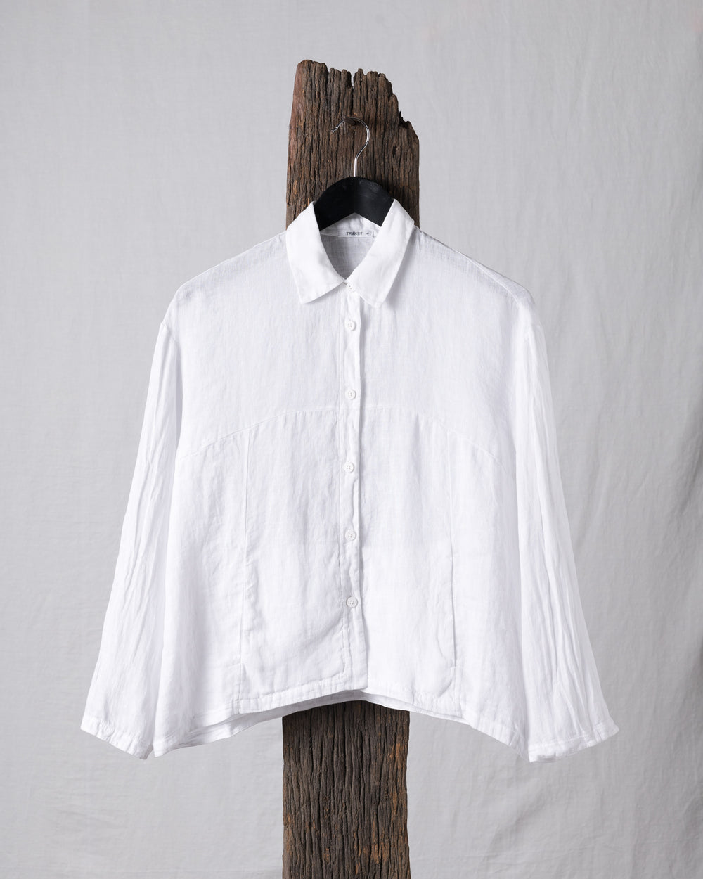 Shirt Jacket Boxy Linen White