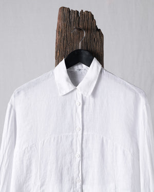 Shirt Jacket Boxy Linen White