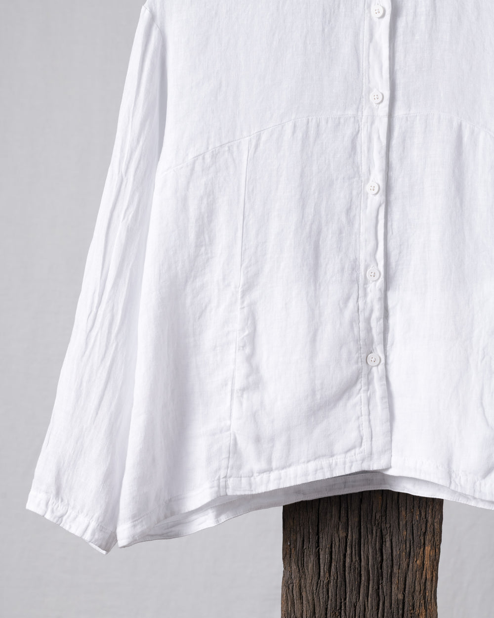 Shirt Jacket Boxy Linen White