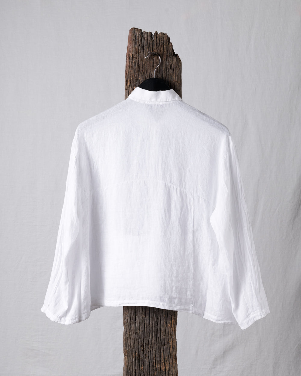 Shirt Jacket Boxy Linen White