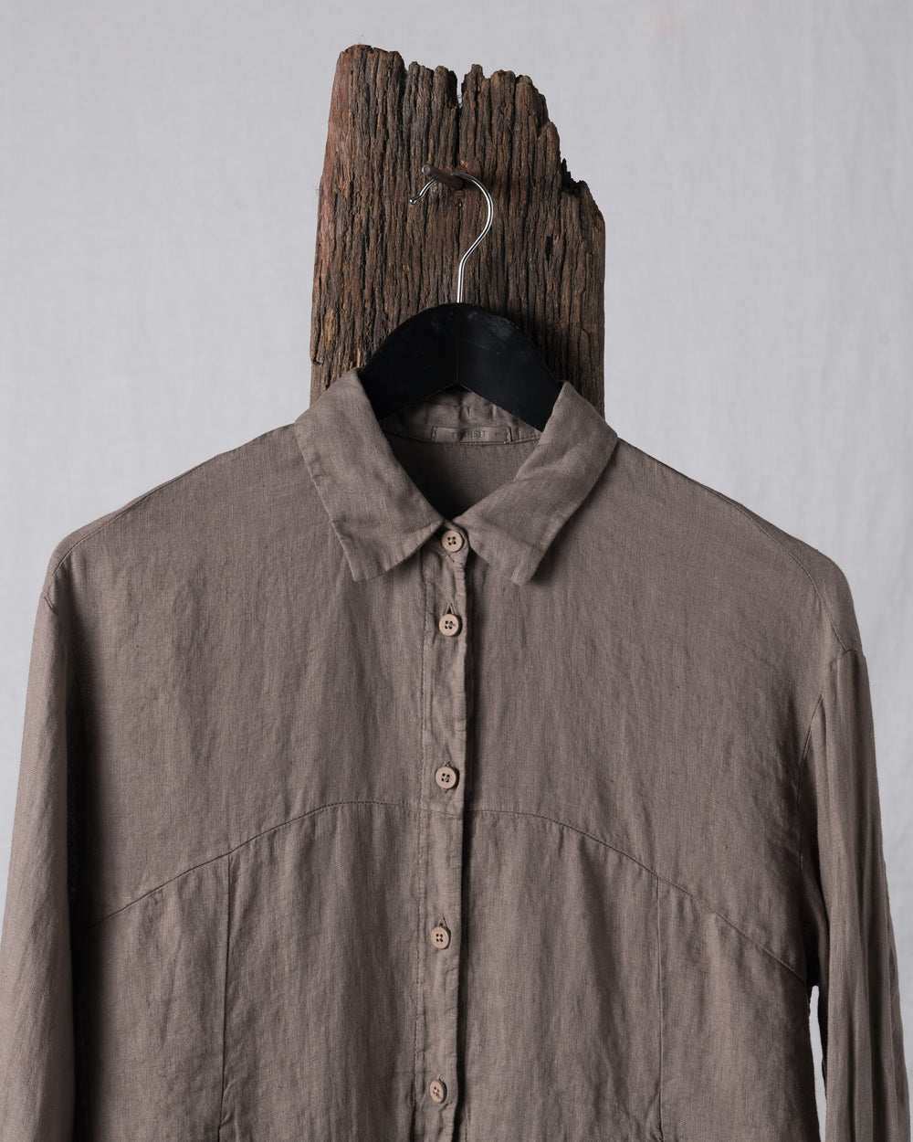 Shirt Jacket Boxy Linen Taupe