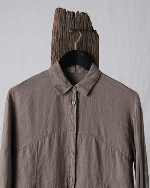 Shirt Jacket Boxy Linen Taupe