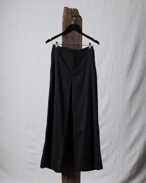 Wide Leg Pant Cotton Black