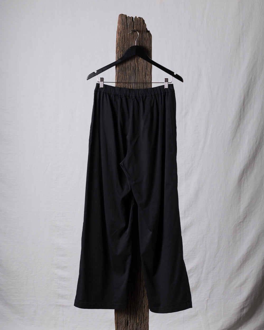 Wide Leg Pant Cotton Black