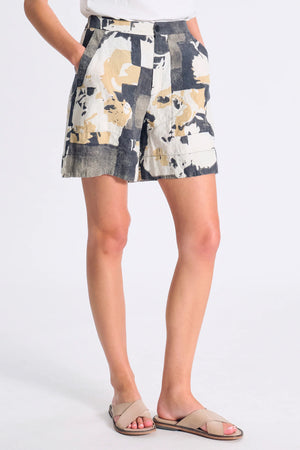 Shorts Linen Printed Nut