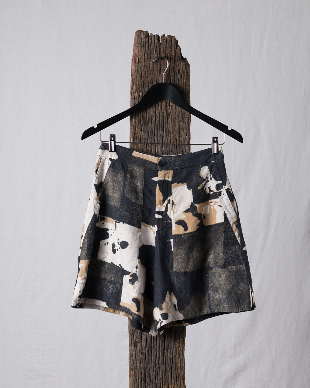 Shorts Linen Printed Nut