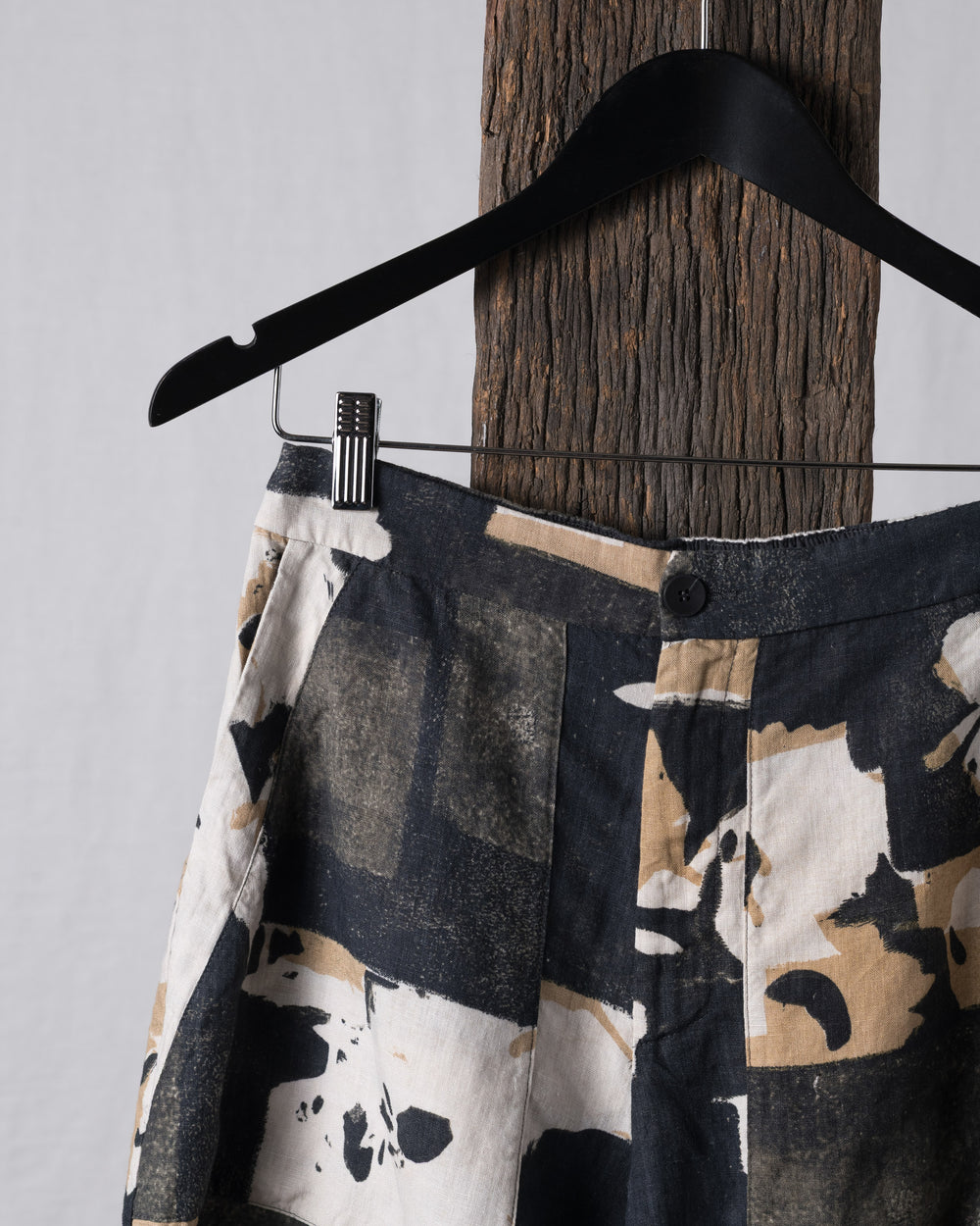 Shorts Linen Printed Nut