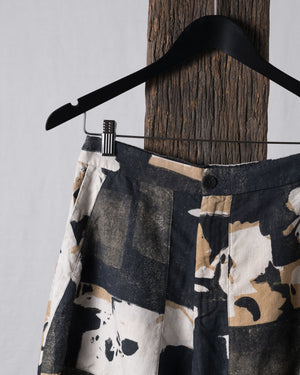 Shorts Linen Printed Nut