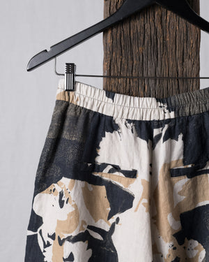 Shorts Linen Printed Nut
