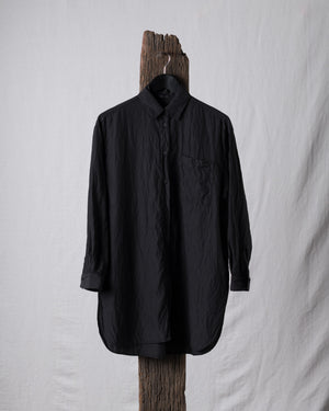 Long Silk Shirt Black