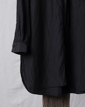 Long Silk Shirt Black