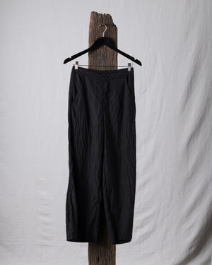 Wide Silk Pant Black