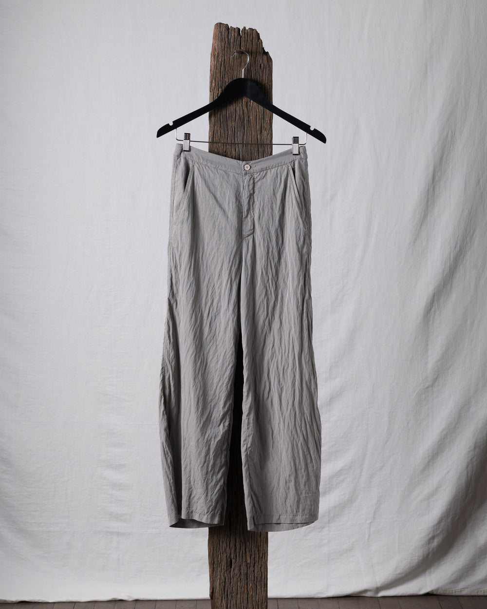 Wide Silk Pant Grey