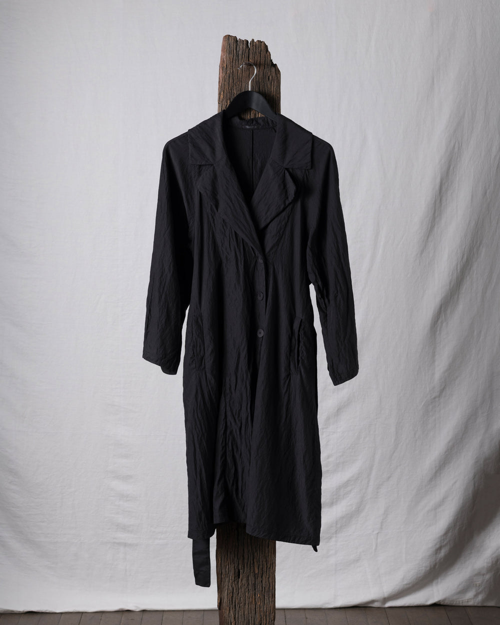 Trench Coat Silk Black